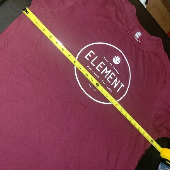 Element Men's Skateboard Burgundy T-Shirt XXL - Picture 4 of 7